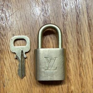 Louis Vuitton Brass Padlock and Key- # 321
